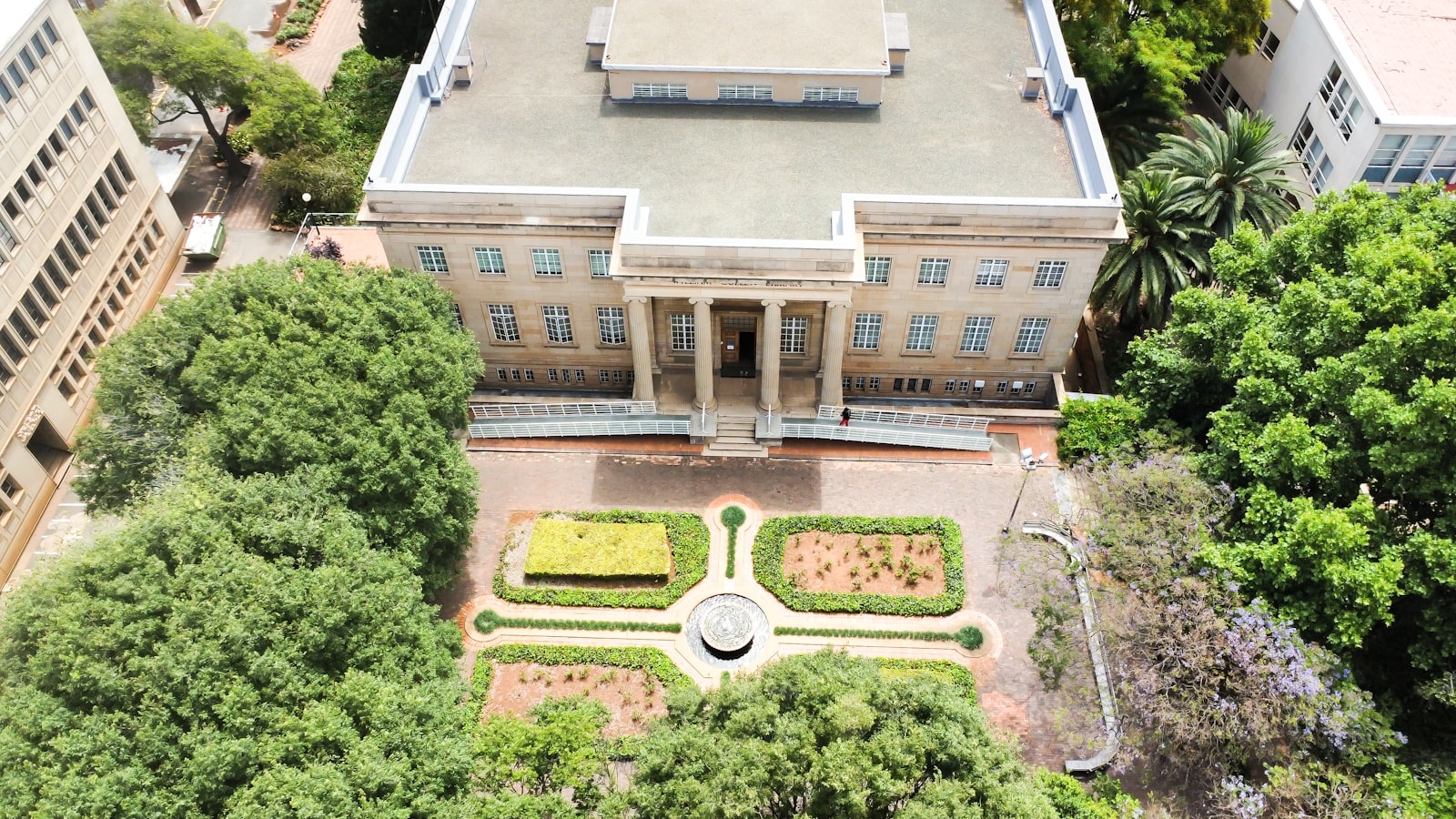 A university campus seen from above